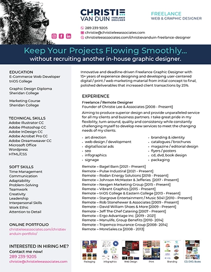 Christievanduinfreelanceresume 0126 Christievanduinfreelanceresume 0126